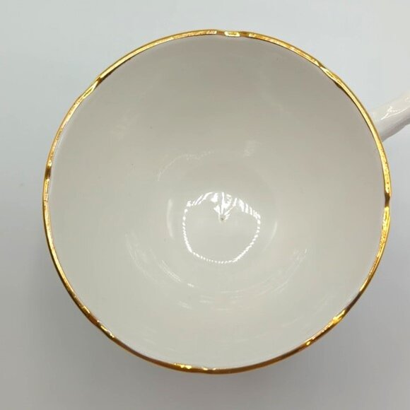 Teacup & Saucer Fine Bone China Made in England Floral Gold Trim - Picture 7 of 9